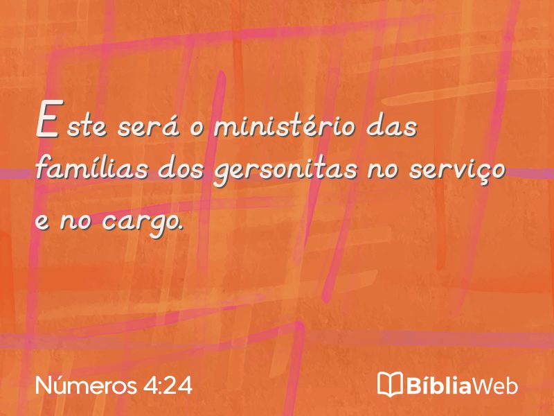 Números 4:24 em imagem para compartilhar