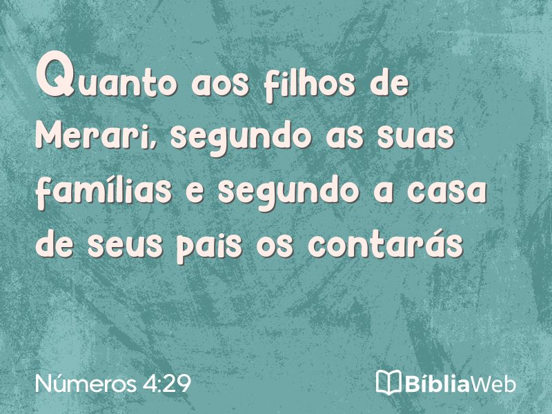 Números 4:29 em imagem para compartilhar