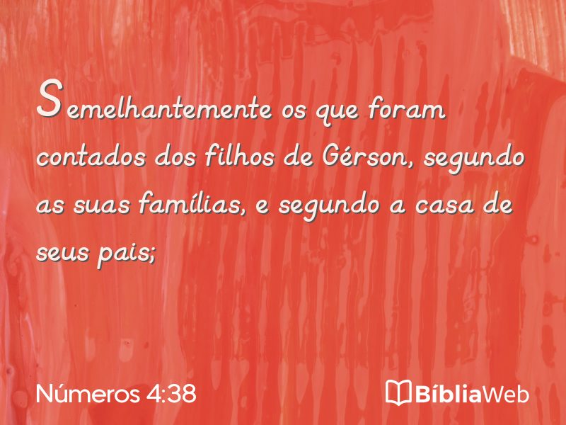 Números 4:38 em imagem para compartilhar