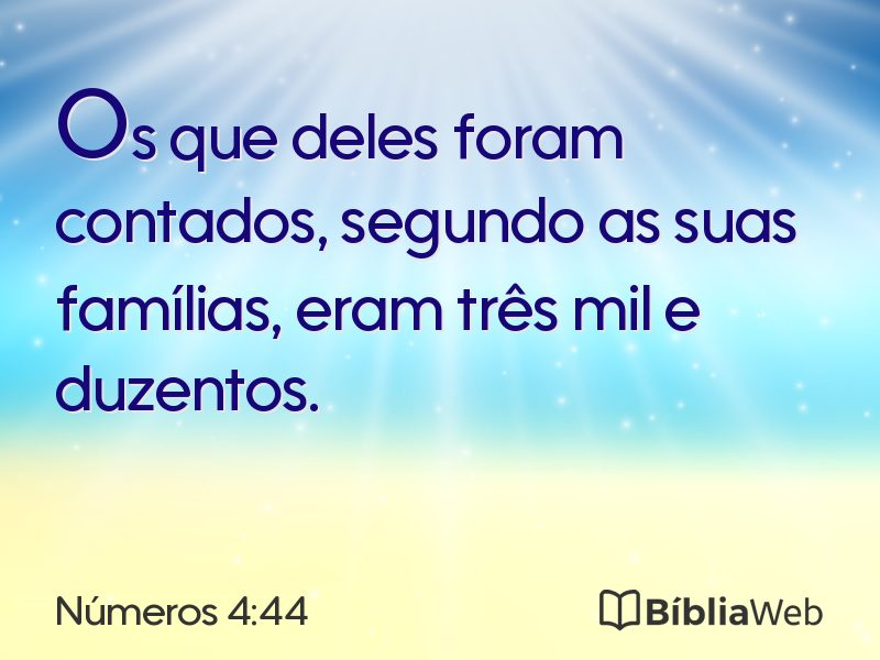 Números 4:44 em imagem para compartilhar