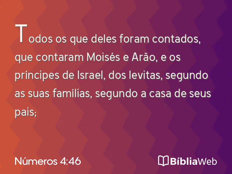 Números 4:46 em imagem para compartilhar