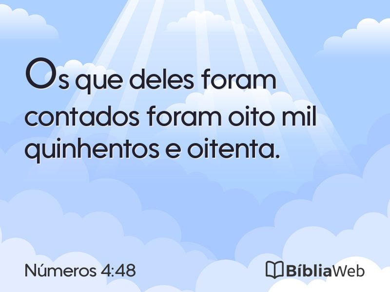 Números 4:48 em imagem para compartilhar