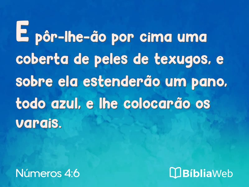 Números 4:6 em imagem para compartilhar