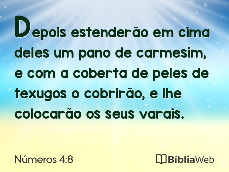 Números 4:8 em imagem para compartilhar