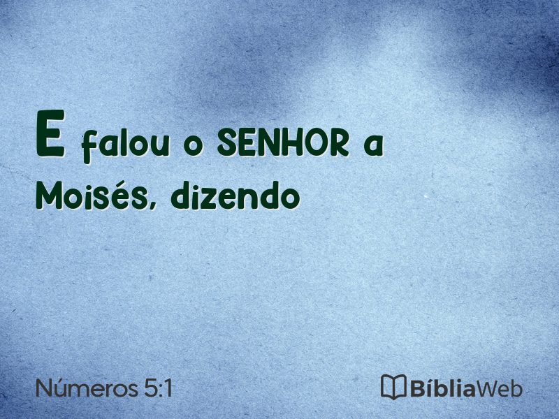 Números 5:1 em imagem para compartilhar