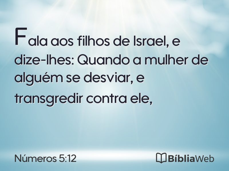 Números 5:12 em imagem para compartilhar