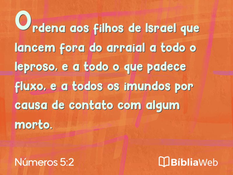 Números 5:2 em imagem para compartilhar