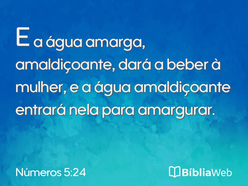 Números 5:24 em imagem para compartilhar