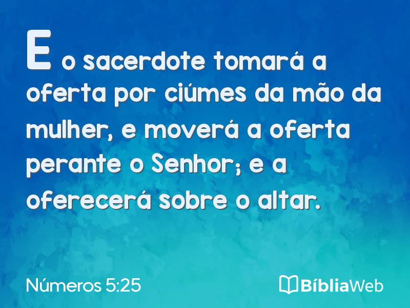 Números 5:25 em imagem para compartilhar
