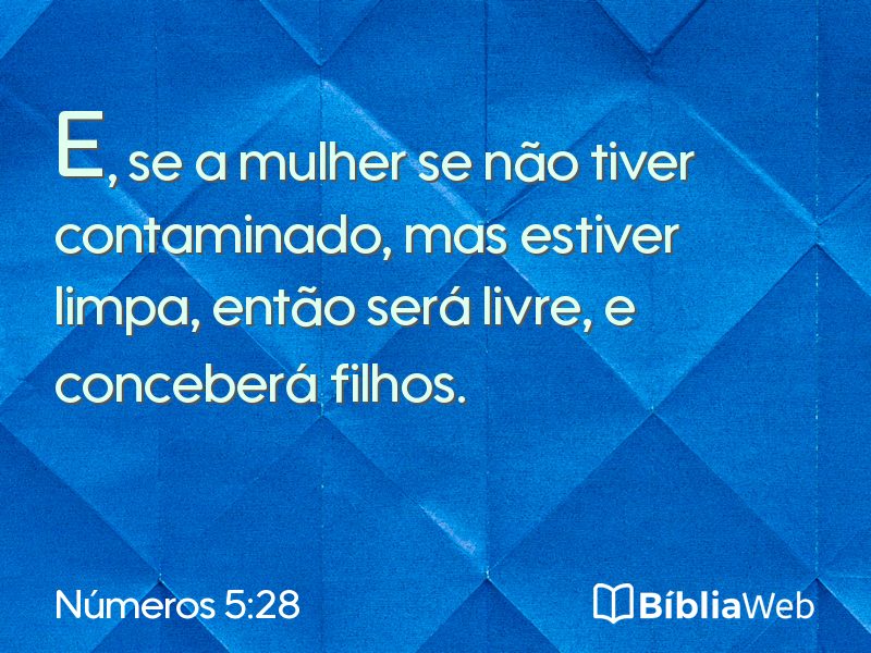 Números 5:28 em imagem para compartilhar
