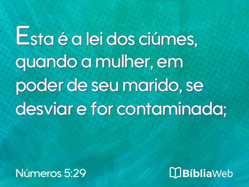 Números 5:29 em imagem para compartilhar