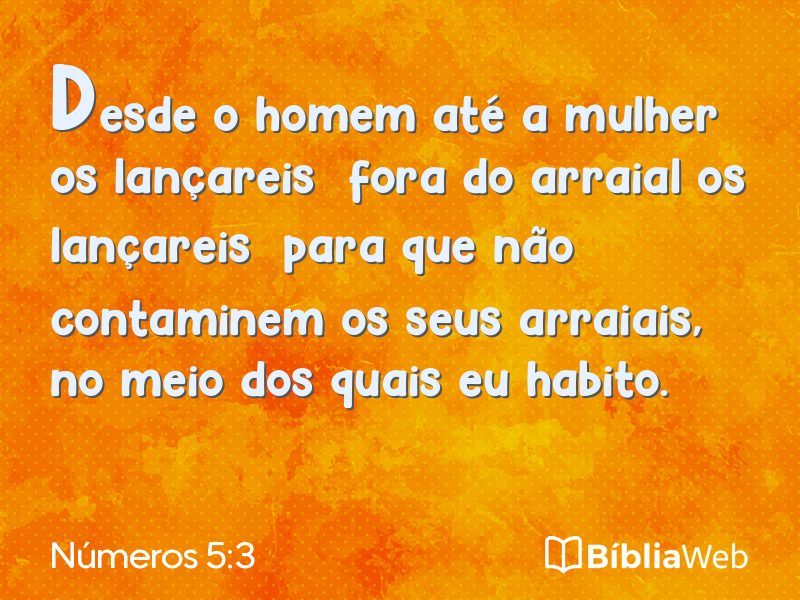 Números 5:3 em imagem para compartilhar