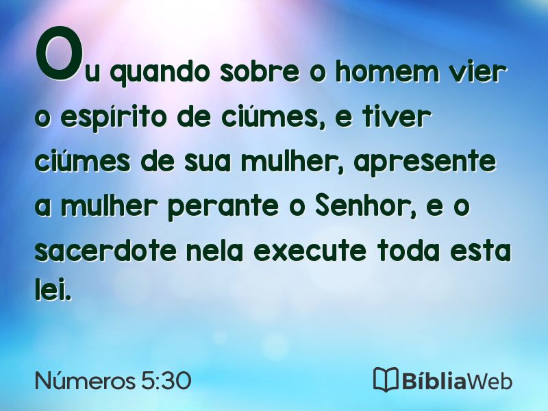Números 5:30 em imagem para compartilhar