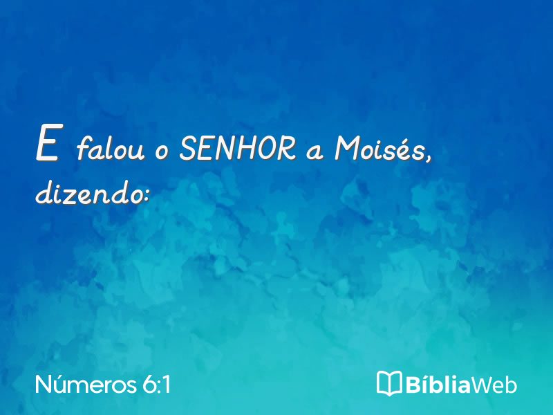 Números 6:1 em imagem para compartilhar