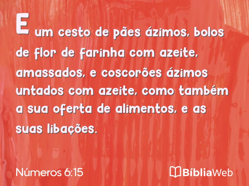 Números 6:15 em imagem para compartilhar