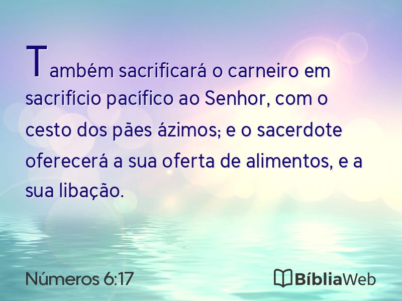 Números 6:17 em imagem para compartilhar