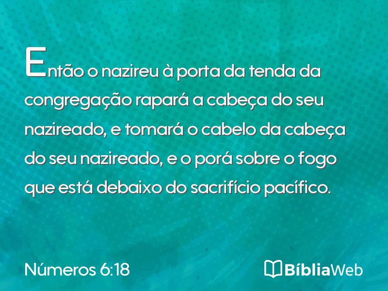 Números 6:18 em imagem para compartilhar