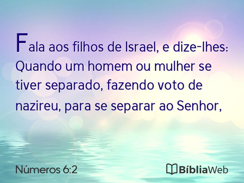 Números 6:2 em imagem para compartilhar