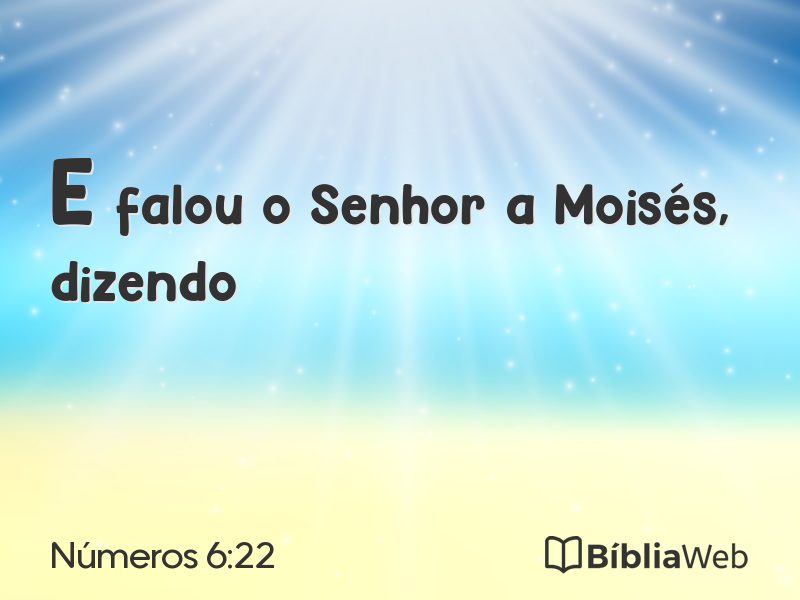 Números 6:22 em imagem para compartilhar