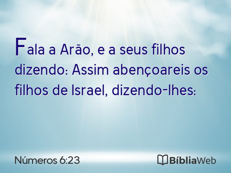 Números 6:23 em imagem para compartilhar