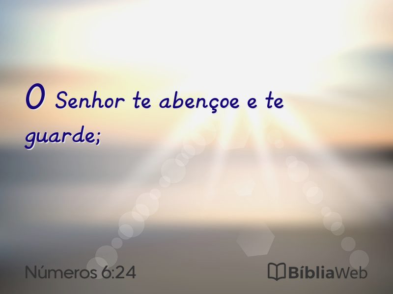 Números 6:24 em imagem para compartilhar