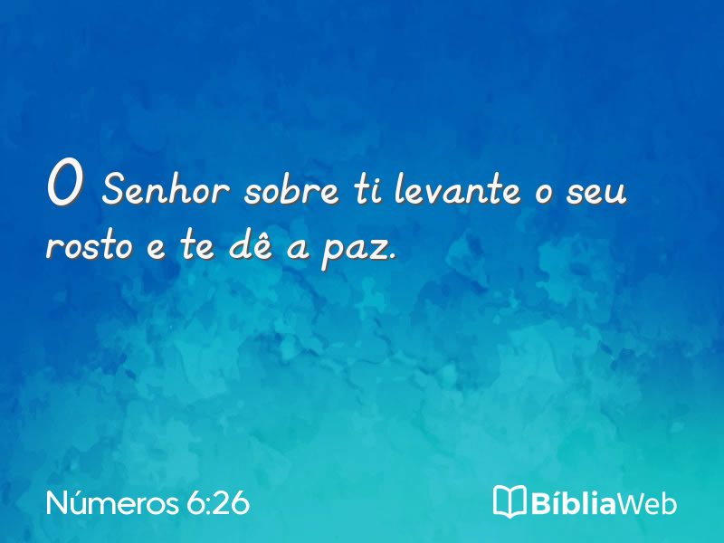 Números 6:26 em imagem para compartilhar
