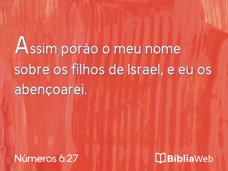 Números 6:27 em imagem para compartilhar
