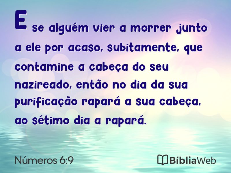 Números 6:9 em imagem para compartilhar