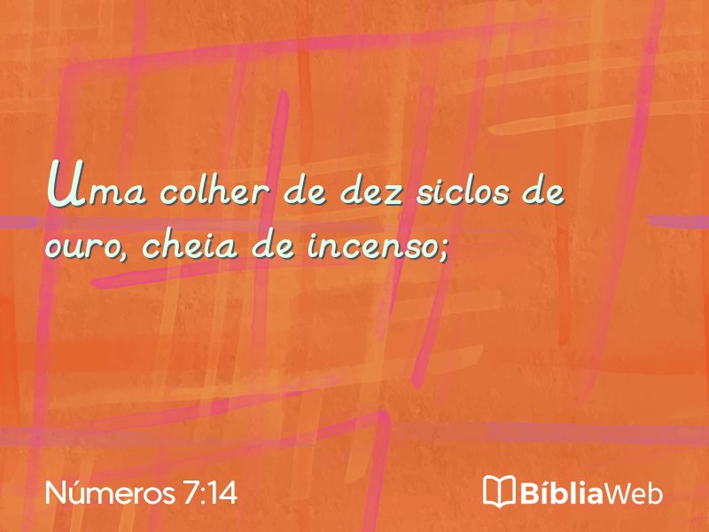 Números 7:14 em imagem para compartilhar