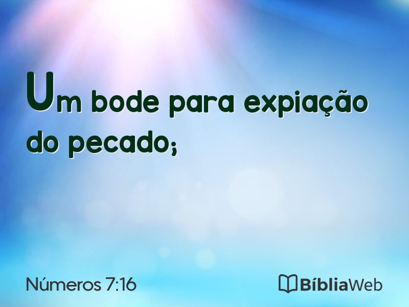 Números 7:16 em imagem para compartilhar
