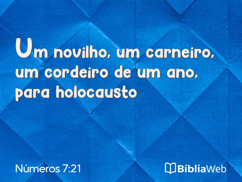 Números 7:21 em imagem para compartilhar