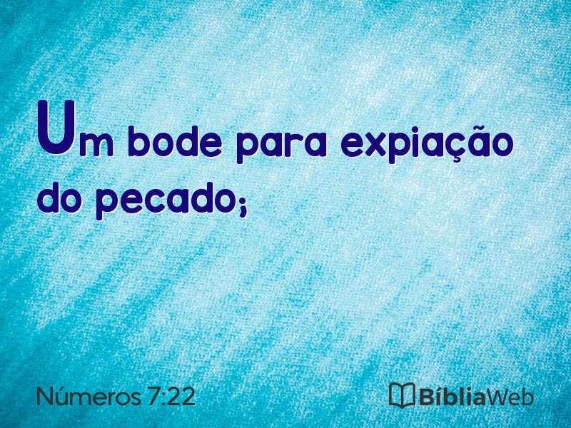 Números 7:22 em imagem para compartilhar