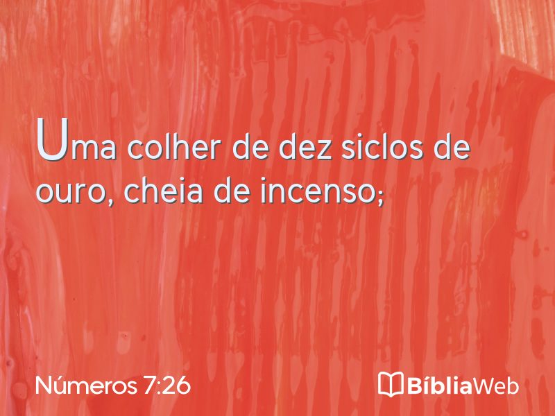 Números 7:26 em imagem para compartilhar