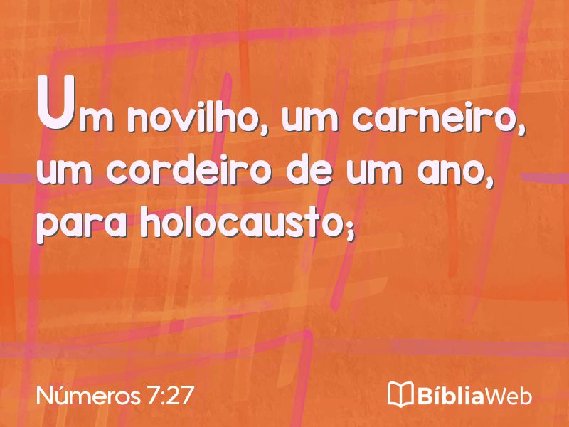 Números 7:27 em imagem para compartilhar