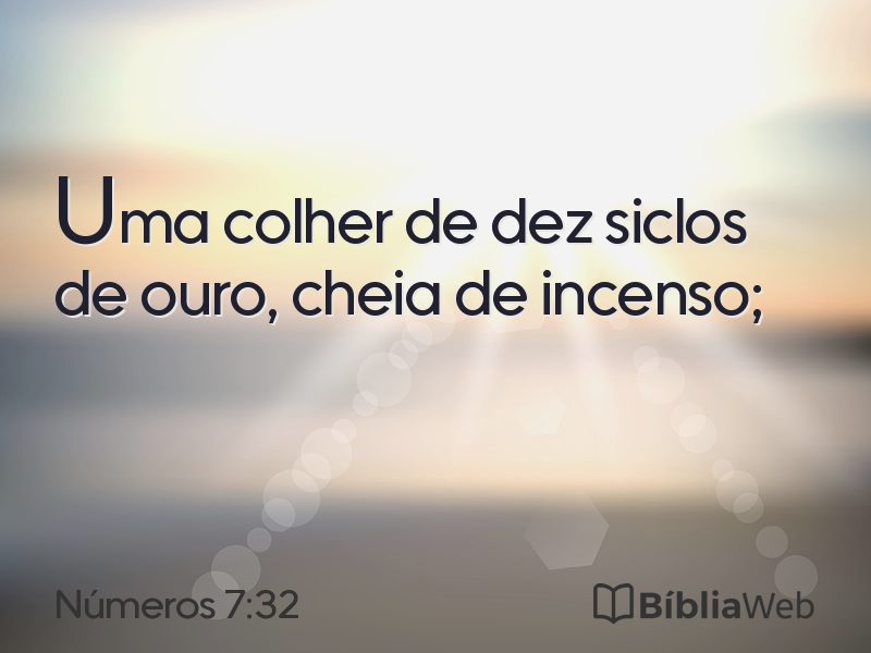 Números 7:32 em imagem para compartilhar