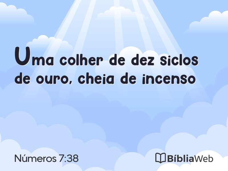 Números 7:38 em imagem para compartilhar