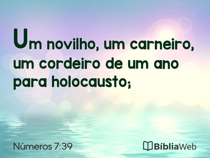Números 7:39 em imagem para compartilhar