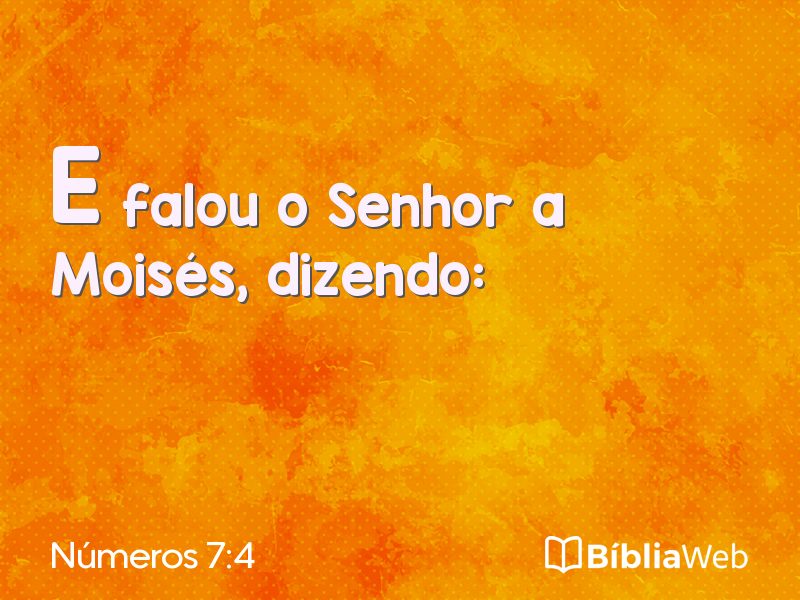 Números 7:4 em imagem para compartilhar