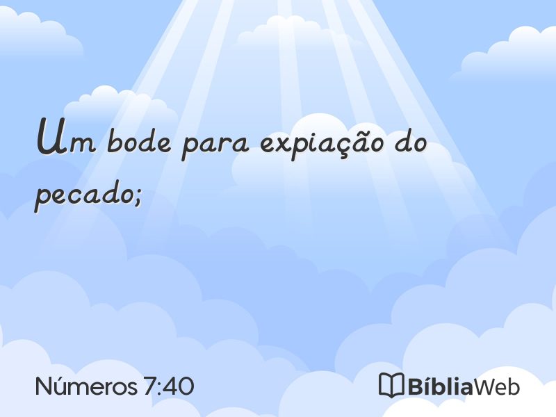 Números 7:40 em imagem para compartilhar
