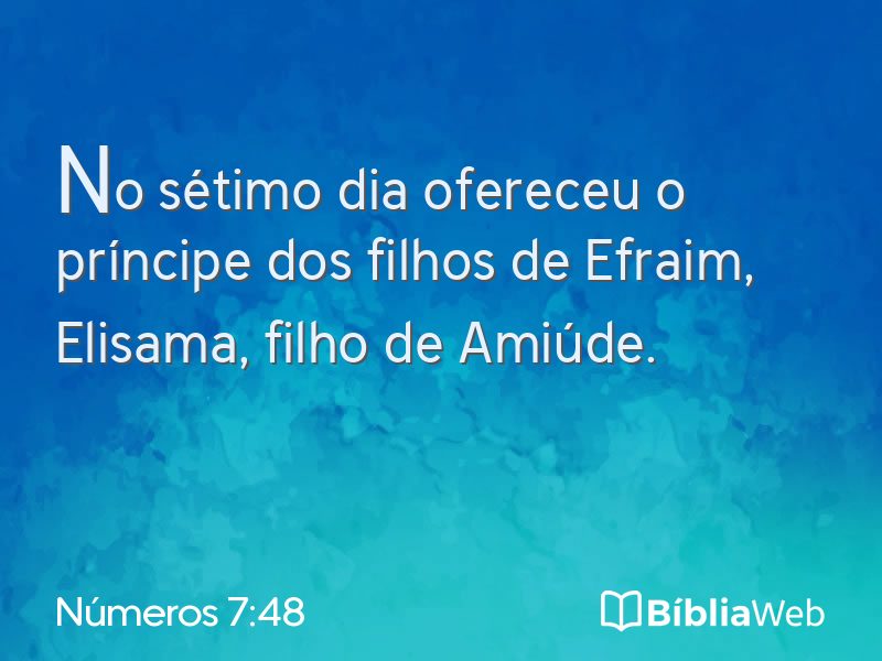 Números 7:48 em imagem para compartilhar