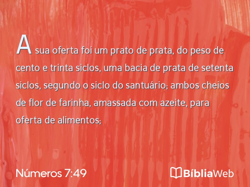 Números 7:49 em imagem para compartilhar