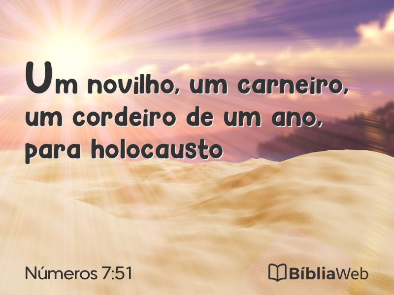 Números 7:51 em imagem para compartilhar