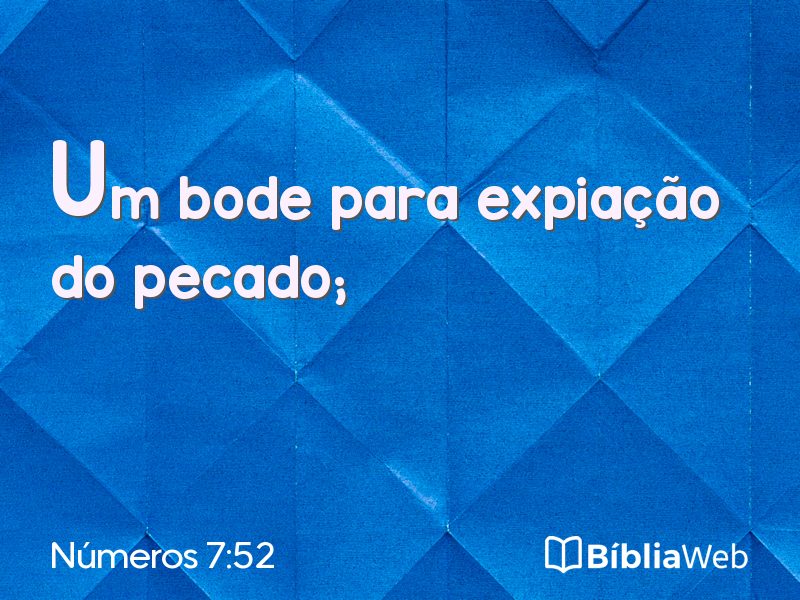Números 7:52 em imagem para compartilhar