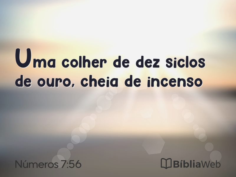 Números 7:56 em imagem para compartilhar