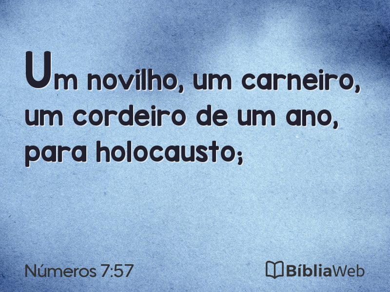 Números 7:57 em imagem para compartilhar