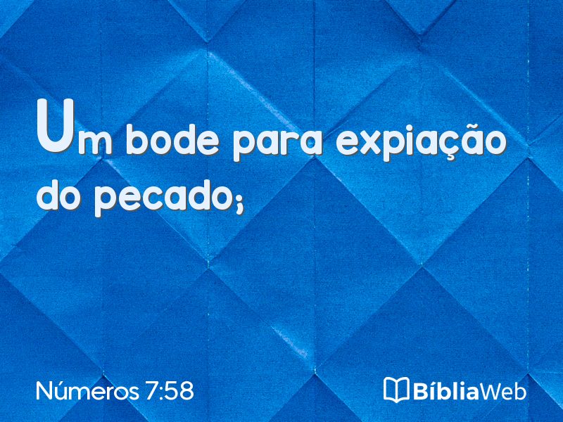 Números 7:58 em imagem para compartilhar