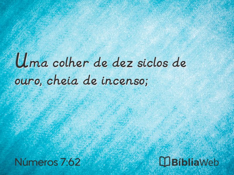 Números 7:62 em imagem para compartilhar