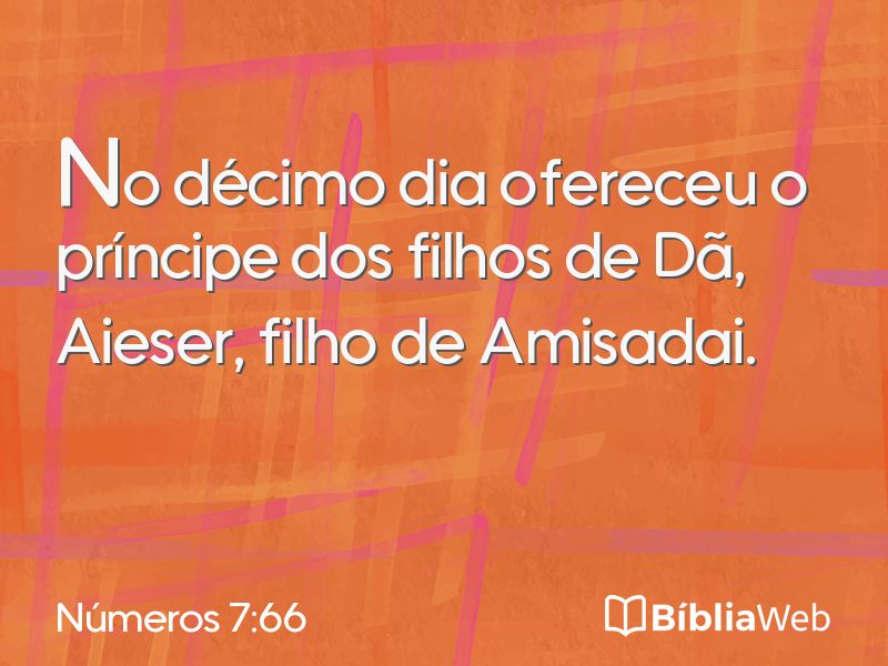 Números 7:66 em imagem para compartilhar