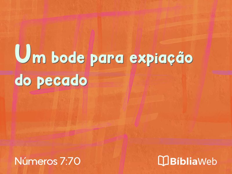 Números 7:70 em imagem para compartilhar