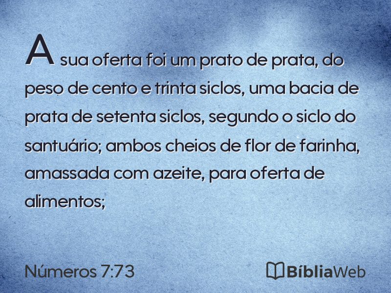 Números 7:73 em imagem para compartilhar